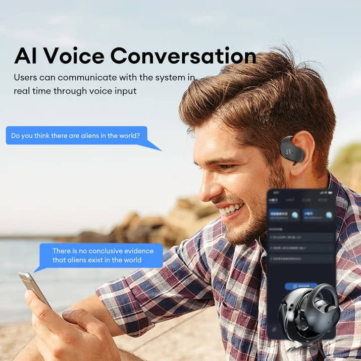 AI Translation Wireless OWS Bluetooth 5.4 Earphones (Fit iOS & Android)