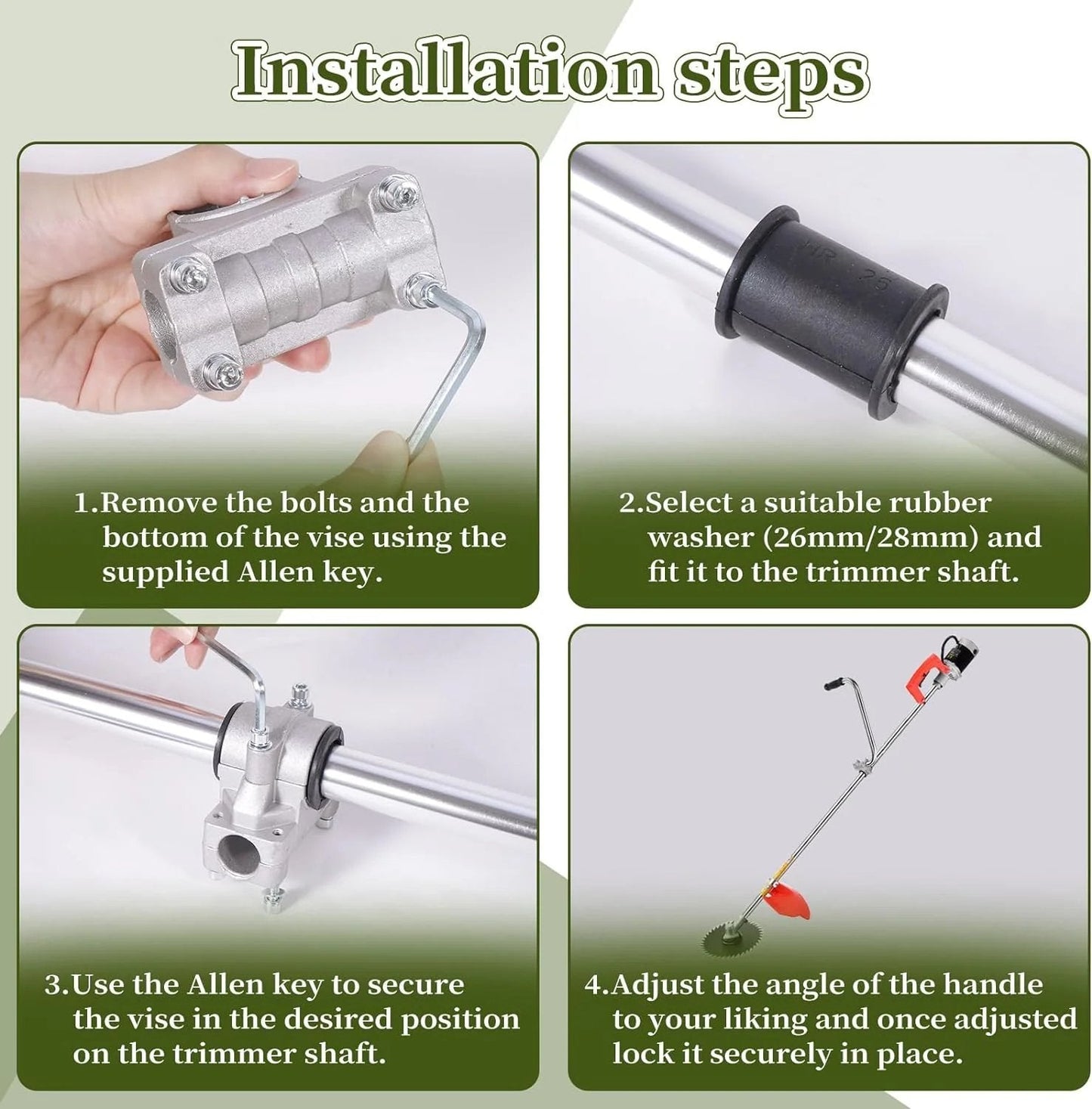 Ergonomic String Trimmer Handle Extension for Better Grip & Control