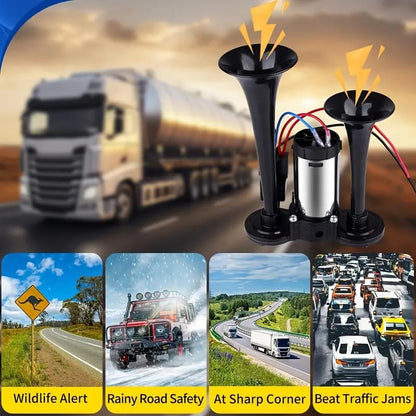 2026 Upgraded 12V Dual Air Horn Kit