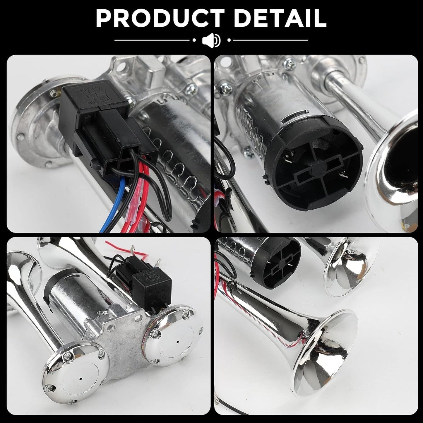 2026 Upgraded 12V Dual Air Horn Kit