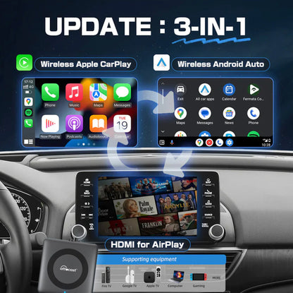 【NEW】2025 Upgraded Car TV-HDMI Multimedia Wireless CarPlay/Android Auto Adapter