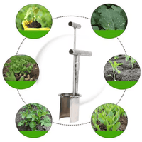 Hand held seedling transplanter