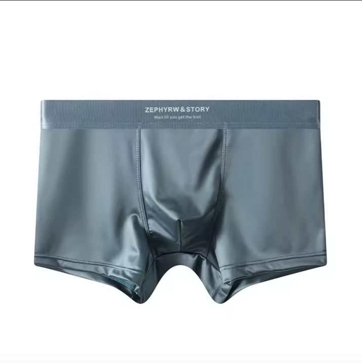 Elegant Silk Men's Ice Silk Underwear Mulberry Silk Antimicrobial Men's Boxer Briefs