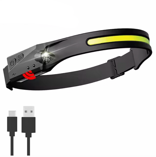 LED Headlamp Rechargeable- 230° COB Super Bright Head Lights