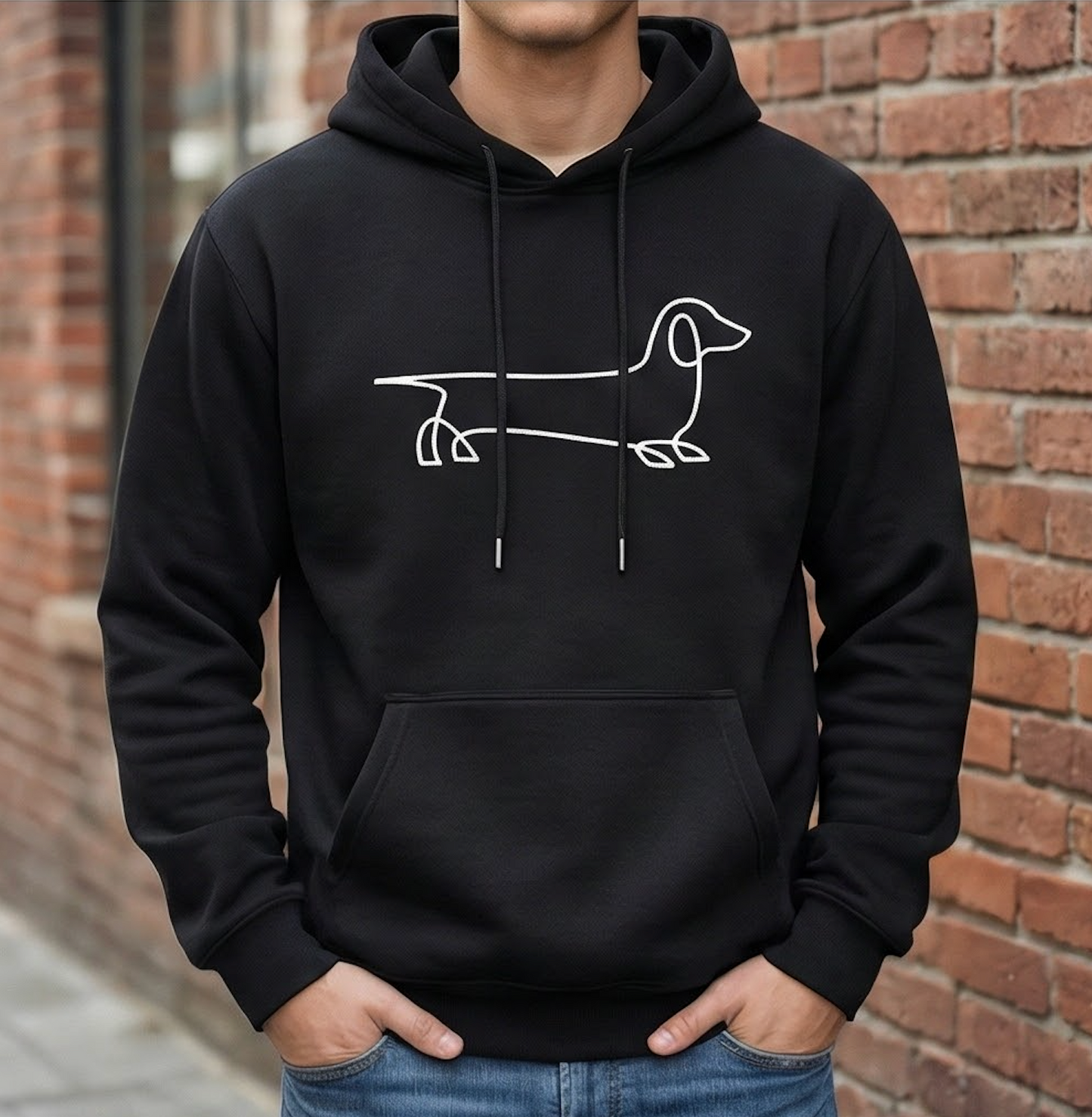 Herren Kapuzenpullover Dackel