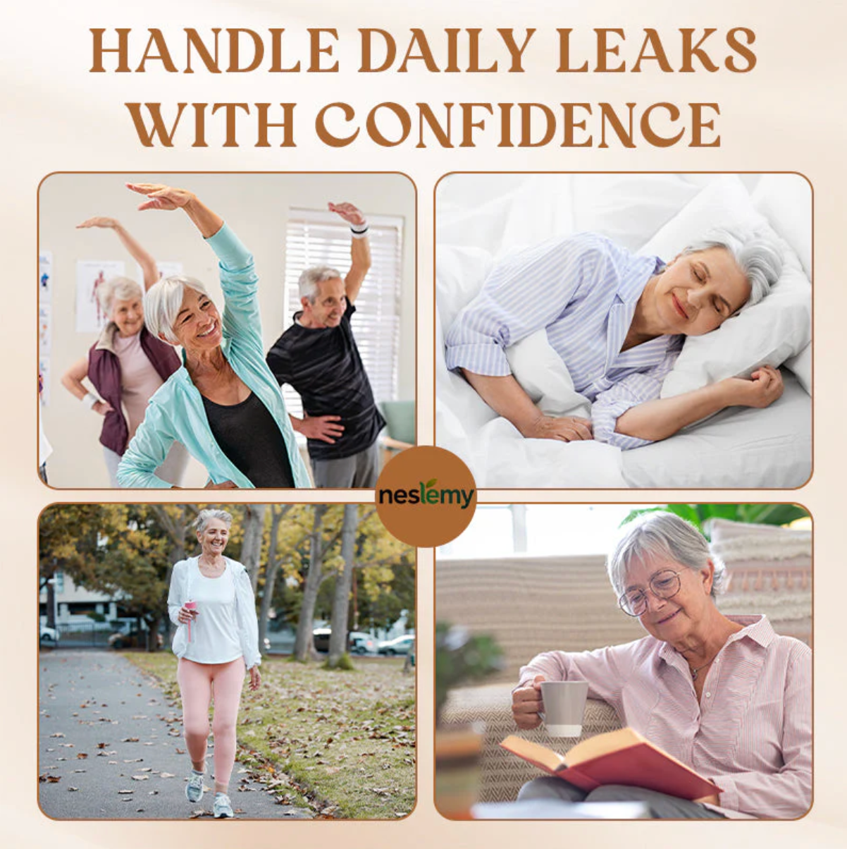 Elegant, Comfortabele Hoge Taille Lekvrije Onderbroeken voor Ouderen