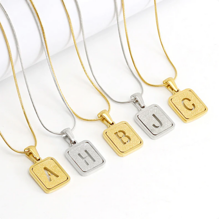 Alphabet Square Necklace