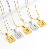 Alphabet Square Necklace