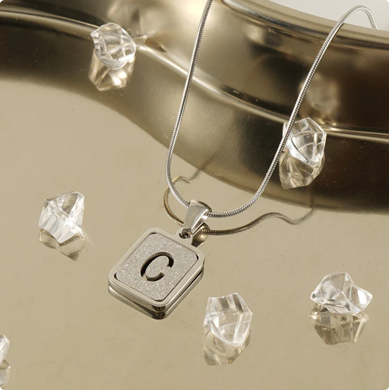 Alphabet Square Necklace