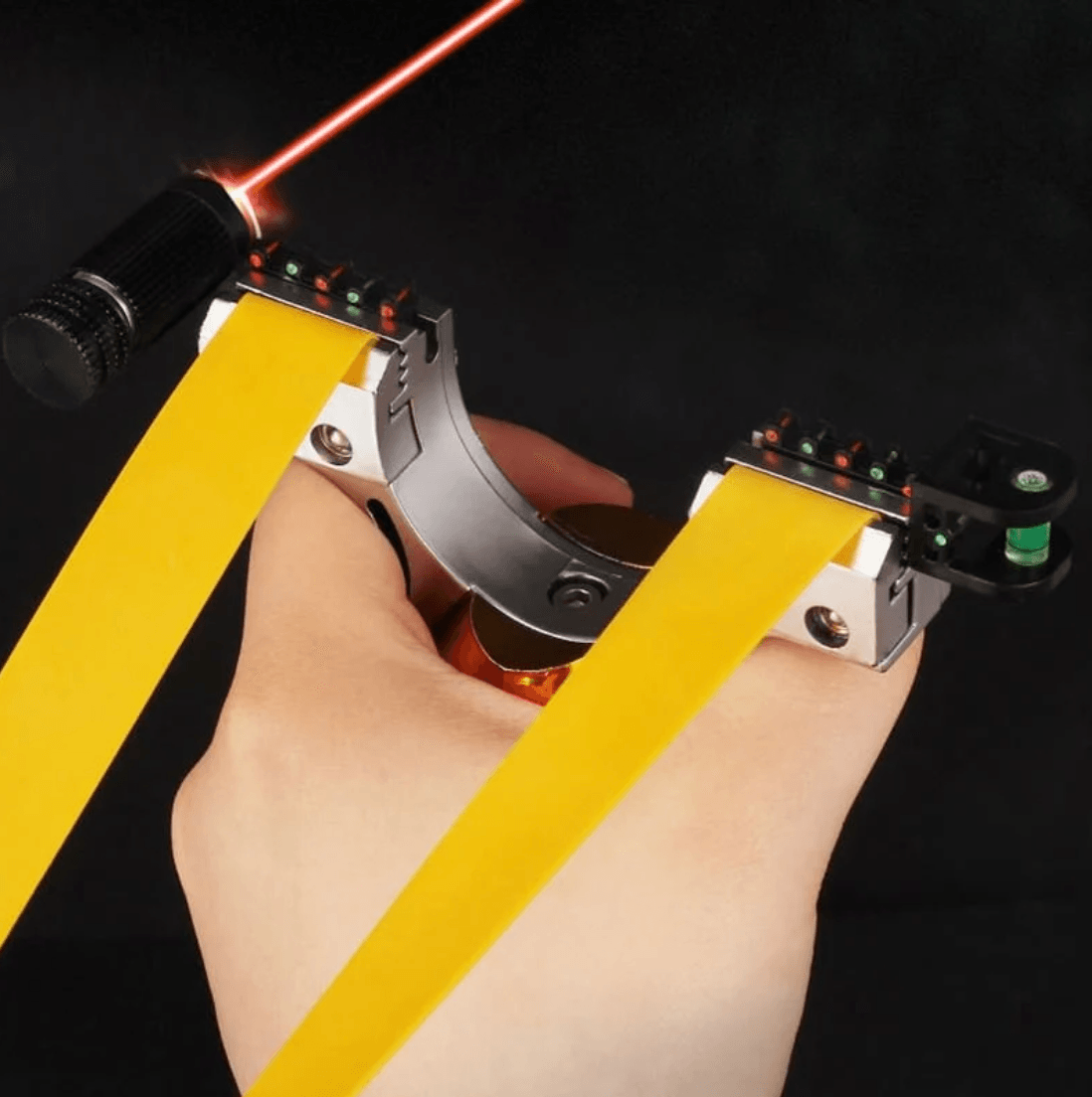 Precision Aiming High Power Laser Slingshot
