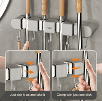 Punch Free Multifunctional Mop Holder