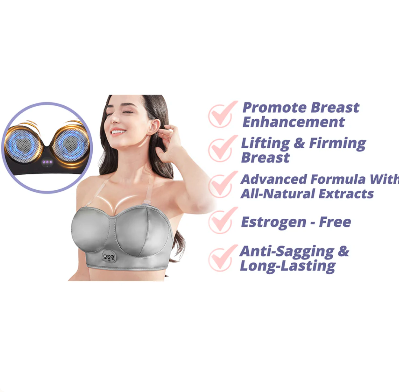 Zaho™ EMS Bust Massager Bra