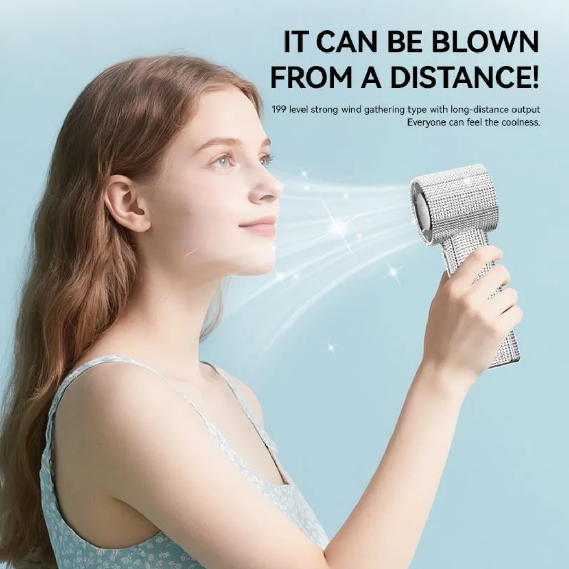 Sakerplus Luxury Rechargeable Handheld Turbo Fan