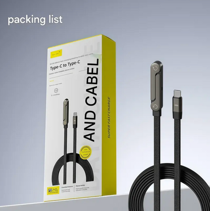 2-in-1 Onzichtbare Houder Oplaadkabel – Snelle Oplaadkabel met Ingebouwde Telefoonstandaard