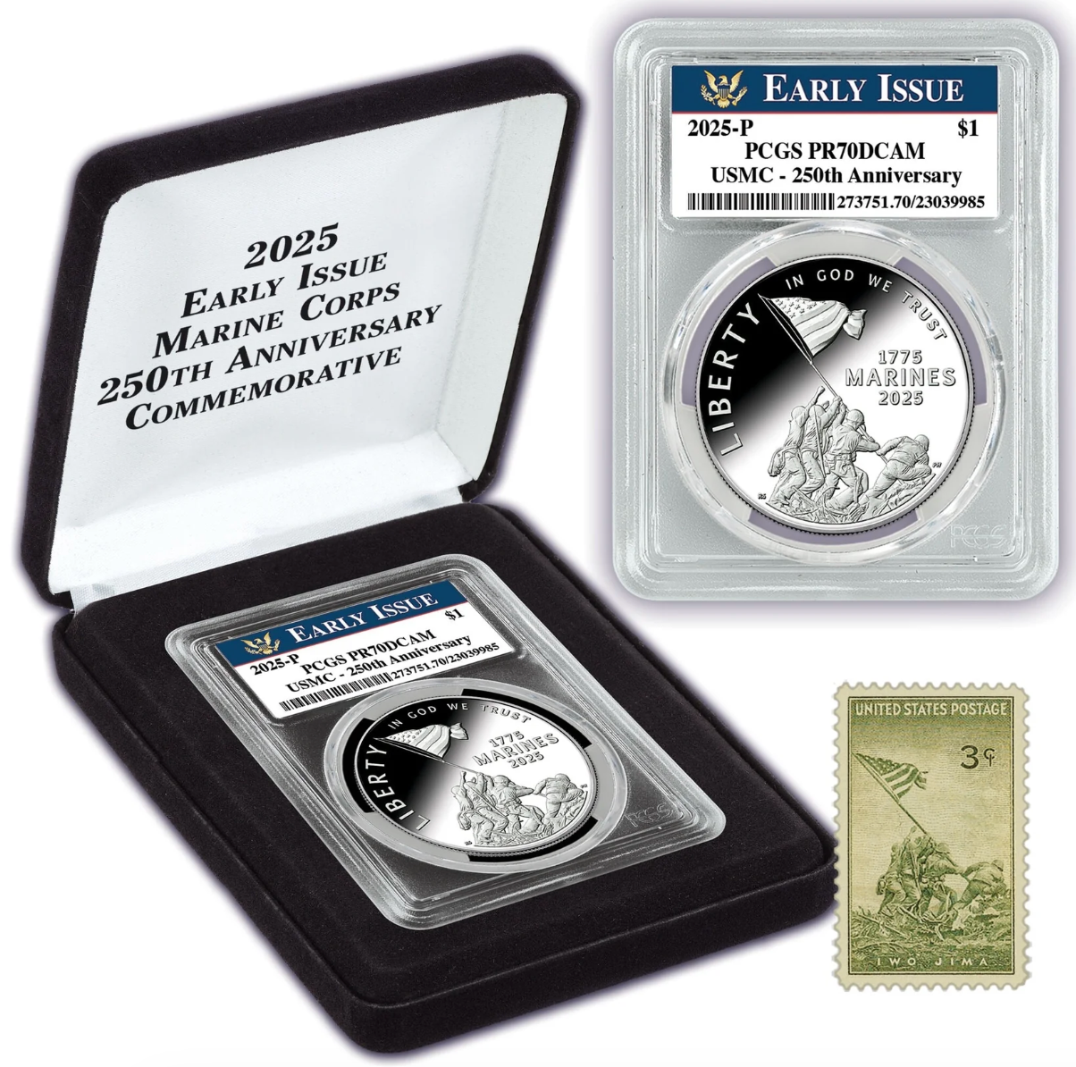 U.S. Marine Corps 250ste Verjaardag Bewijs 🥈 Munt - Prachtig Ongeslagen