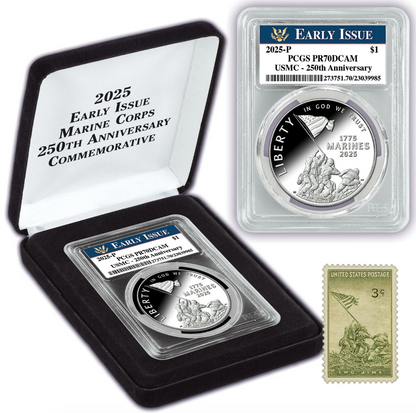 U.S. Marine Corps 250ste Verjaardag Bewijs 🥈 Munt - Prachtig Ongeslagen