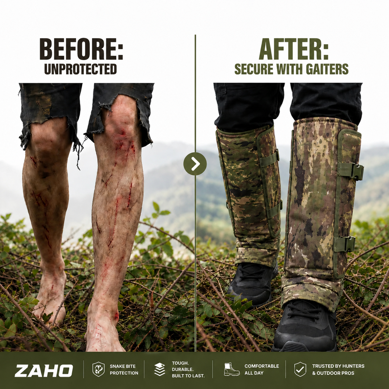 ZAHO™ Tactical Snake Gaiters