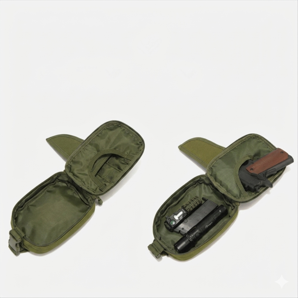 Multifunctional Concealed Carry Hip Bag with Rapid-Access Holster