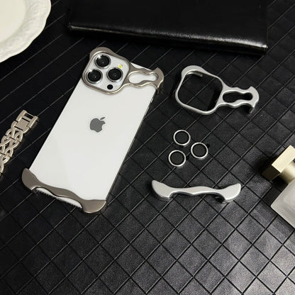 Luxury Titanium Irregular Case With Lens Protector