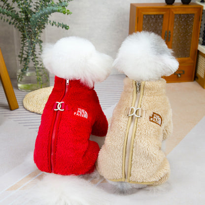 🐶 Winter Dog Jumpsuit Coat with Back Zipper
