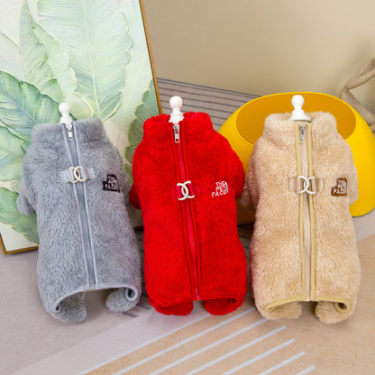 🐶 Winter Dog Jumpsuit Coat with Back Zipper