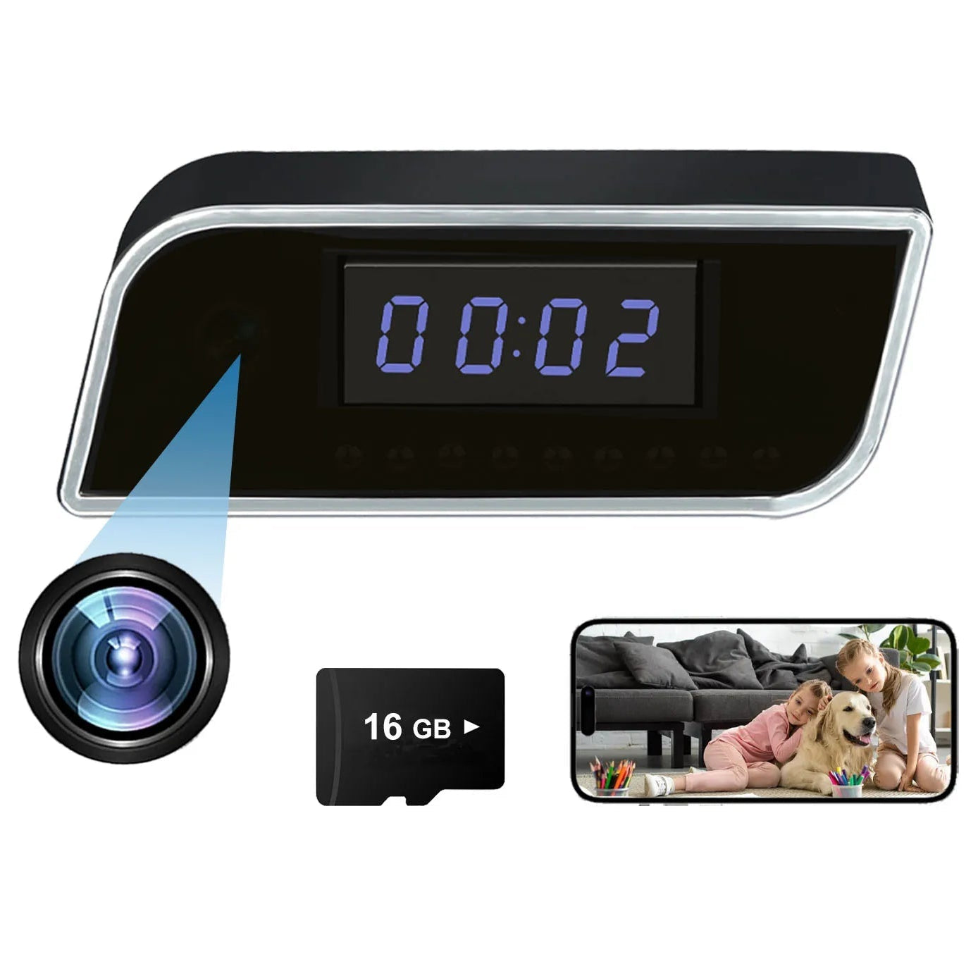Smart Clock Camera with WiFi