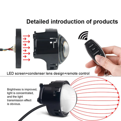 Dynamic LED Devil Eye Car Lights