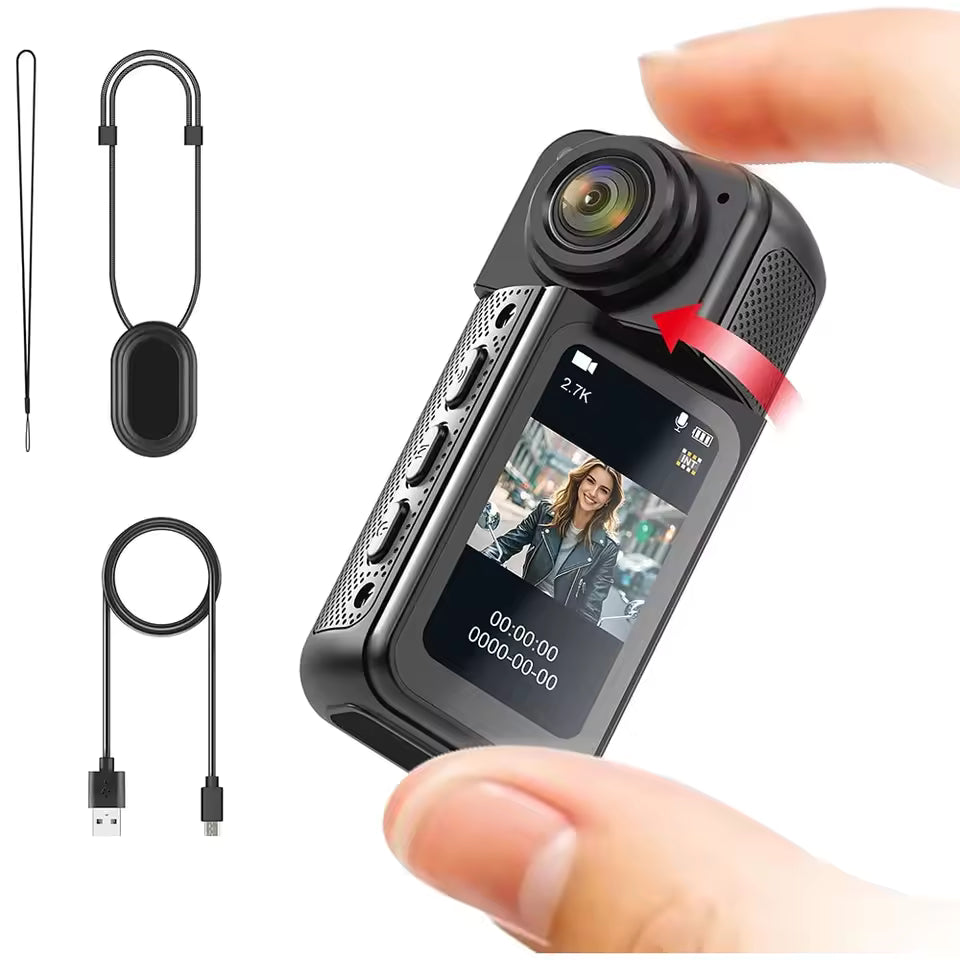 Ultra HD Thumb Action Camera | Wi-Fi App Control | Wide-Angle Sports & Travel Camera