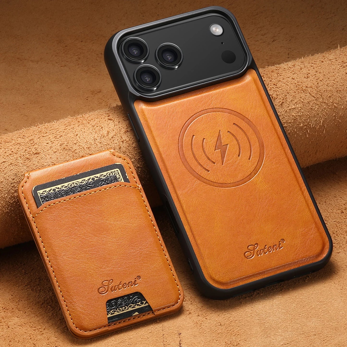 Funda para teléfono con tarjetero magnético 2 en 1 para la serie Zaho iPhone 17
