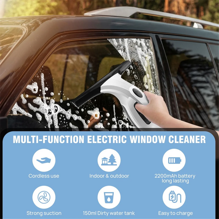 Rechargeable Window Vacuum Cleaner with Squeegee