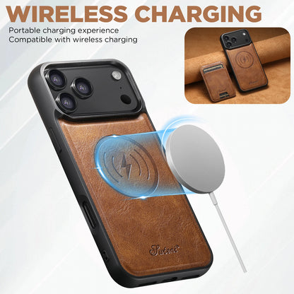 Funda para teléfono con tarjetero magnético 2 en 1 para la serie Zaho iPhone 17