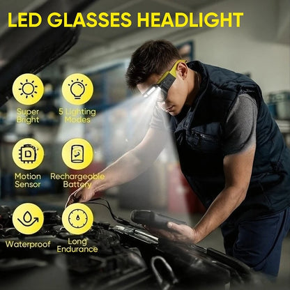 Rechargeable LED Motion Sensor Glasses Lamp Waterproof