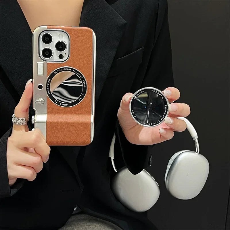 Integrated camera phone case
