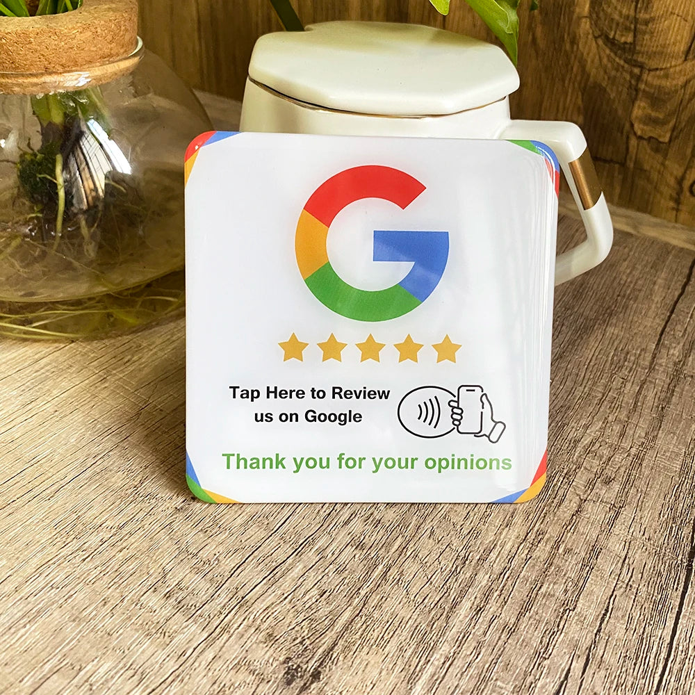 Review Plaque NFC Tap Card