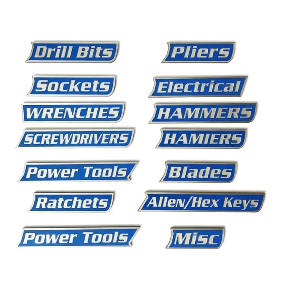 Aangepaste Premium Magnetische Gereedschapskistetiketten voor Gereedschapsorganisatie - 12 Stuks Hoogwaardige 3D 💯Geprinte Gepersonaliseerde Magneten💯