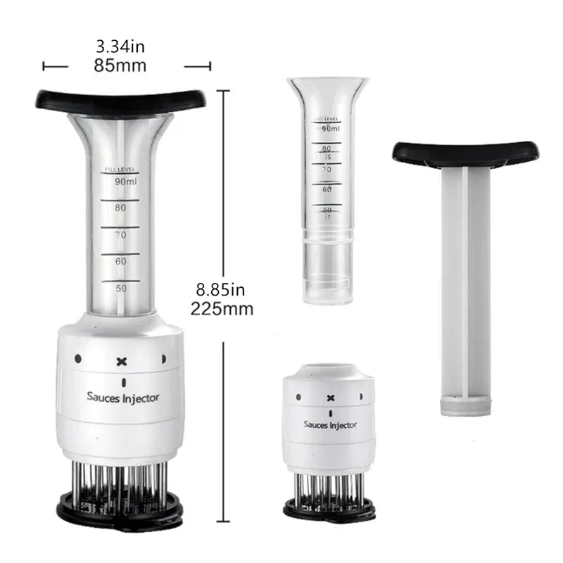 2 In 1 Meat Tenderizer Marinade Injector Barbecue Seasoning Sauce Injectors