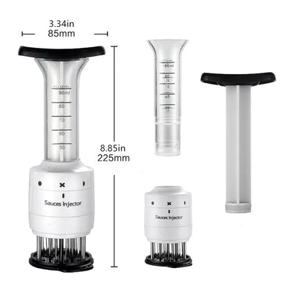 2 In 1 Meat Tenderizer Marinade Injector Barbecue Seasoning Sauce Injectors