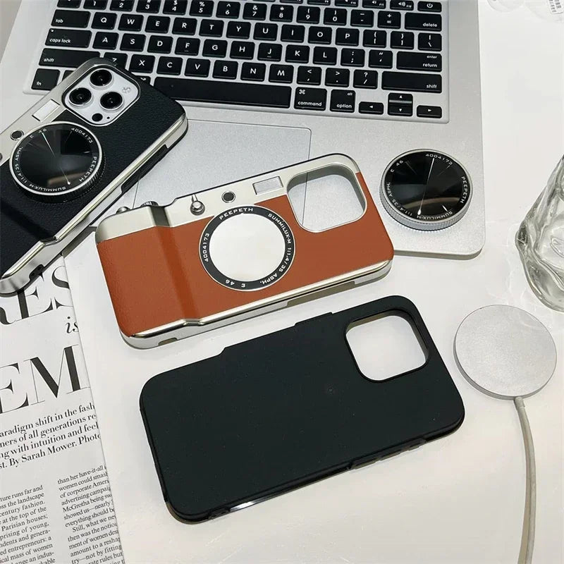 Integrated camera phone case