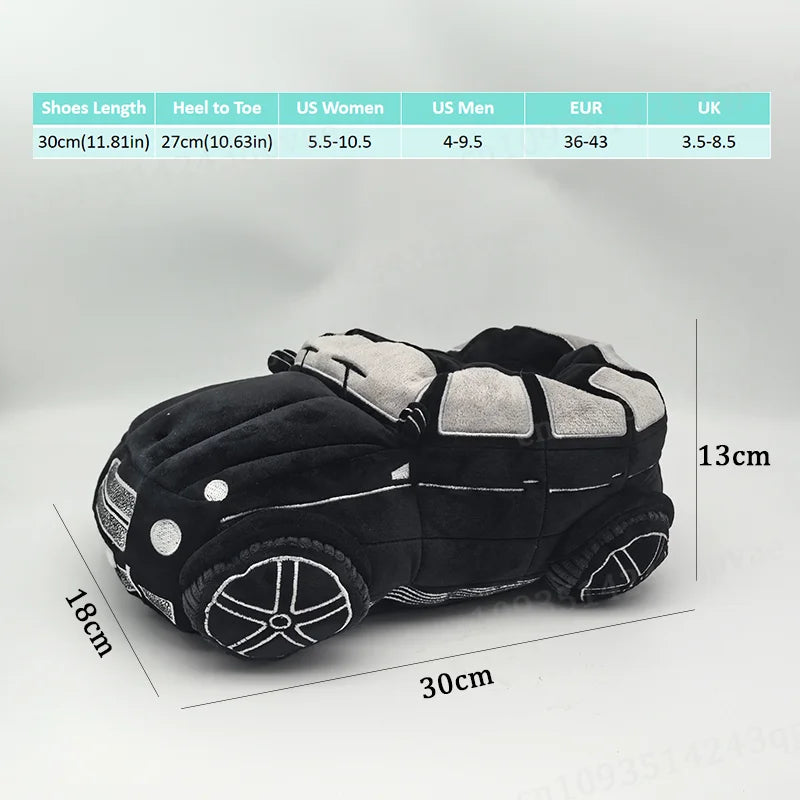 Vehicle Shape Plush Slippers Women