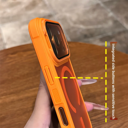 Cás iPhone Leis an gCosaint Lánscáthán agus Tacaíocht Miotailánach Casadh