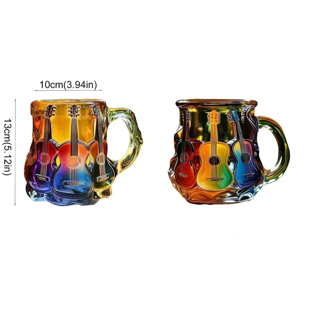 Handmade Cute Guitar Art Mug