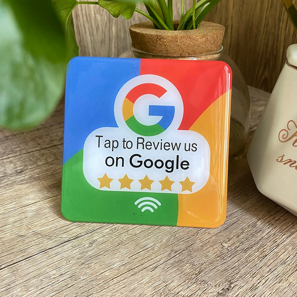 Review Plaque NFC Tap Card