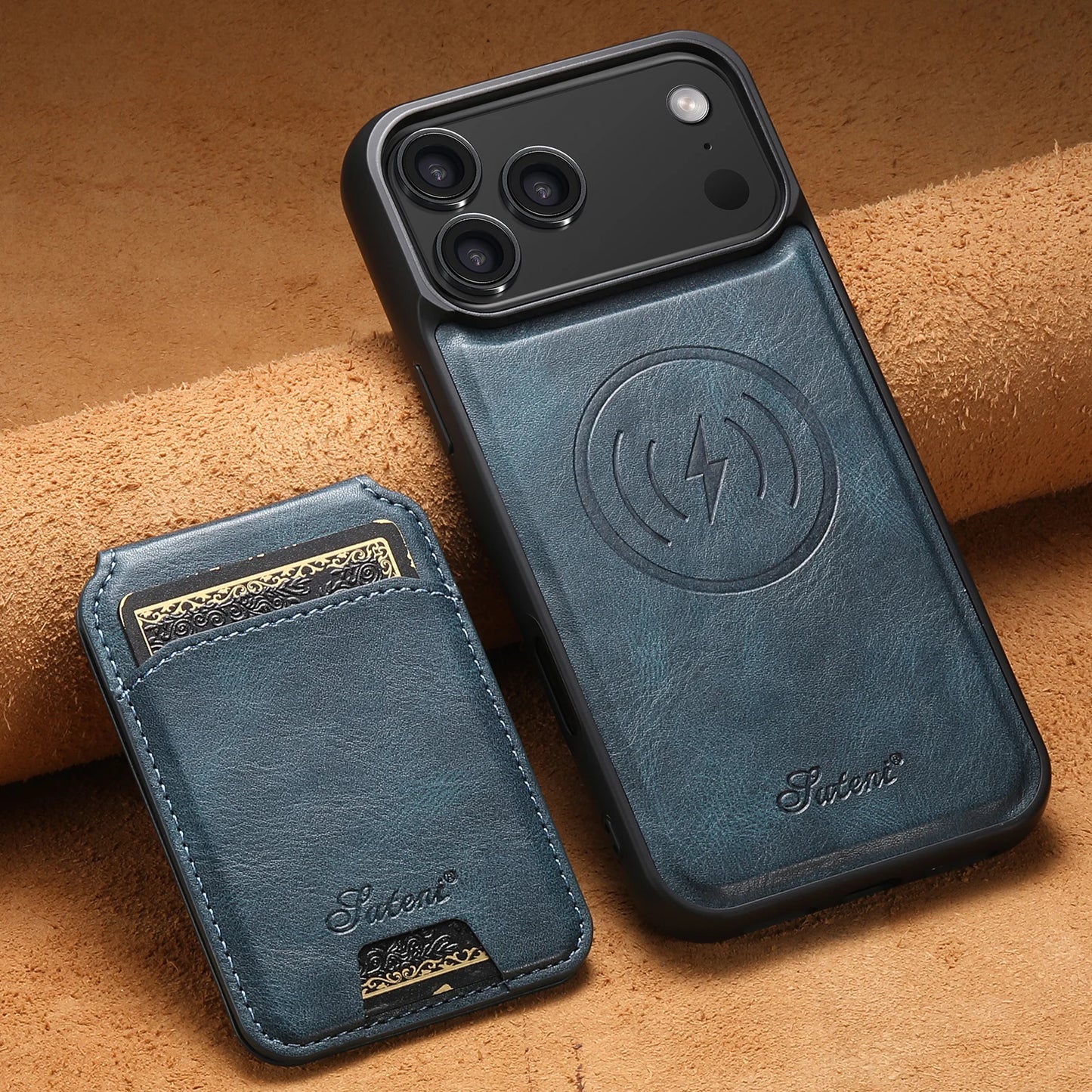 Funda para teléfono con tarjetero magnético 2 en 1 para la serie Zaho iPhone 17