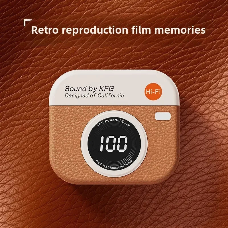 Retro Camera Style Headset - Bluetooth 5.4 - Noise Cancelling