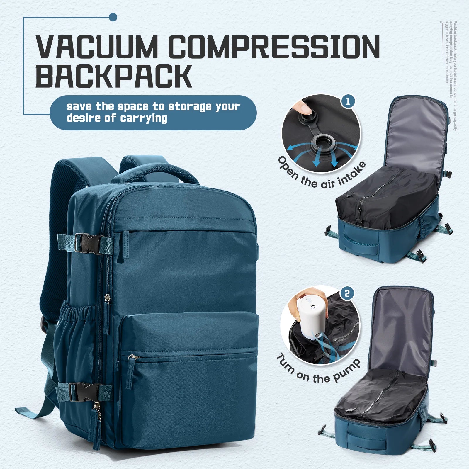 Vacuum Compression Backpack - Pump Free 🎁 Gift