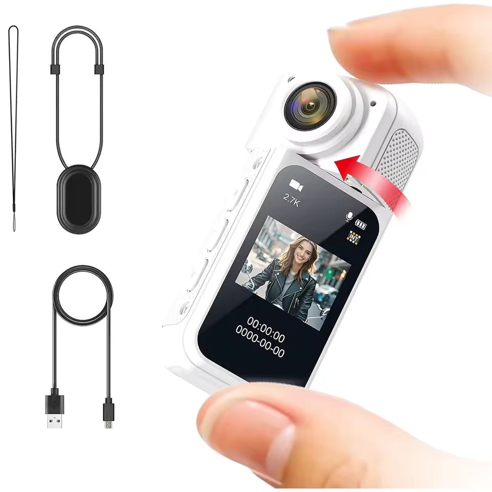 Ultra HD Thumb Action Camera | Wi-Fi App Control | Wide-Angle Sports & Travel Camera