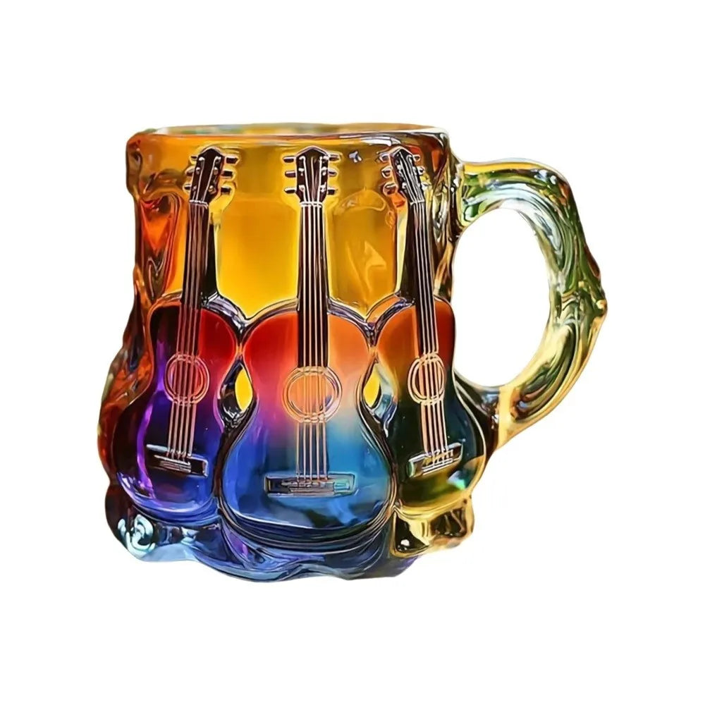 Handmade Cute Guitar Art Mug