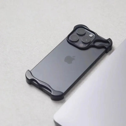 Luxury Titanium Irregular Case With Lens Protector