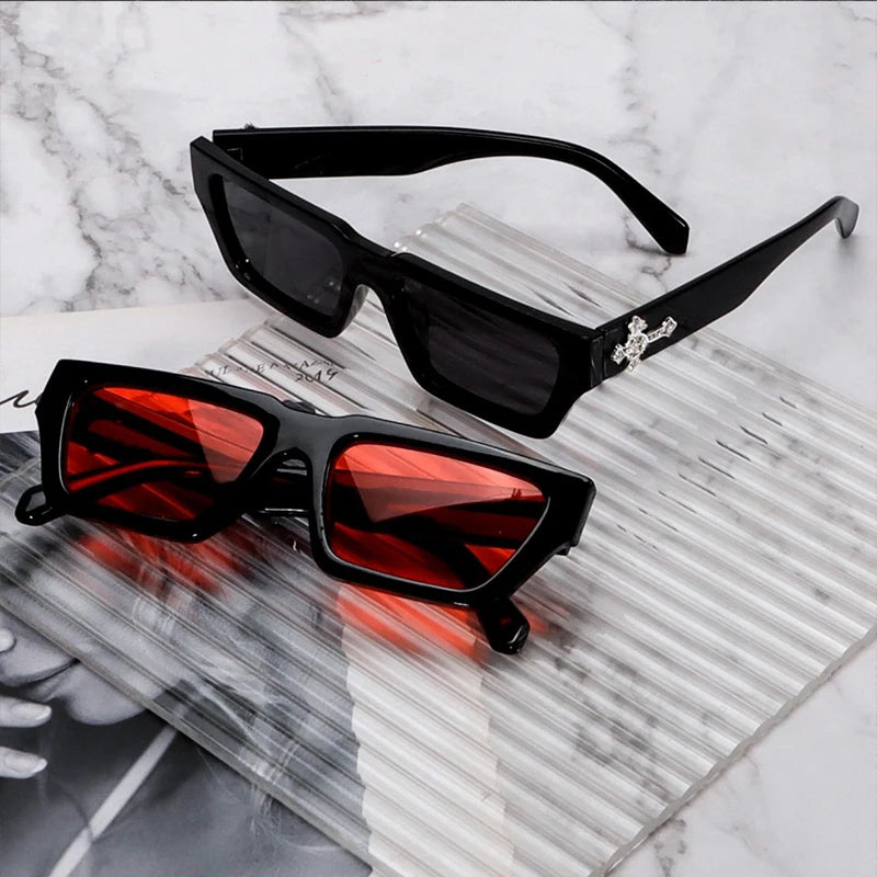 Luxury Rhinestone Cross Fashion Glasses