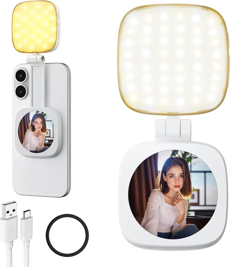 Magnetic Selfie Light & Mirror
